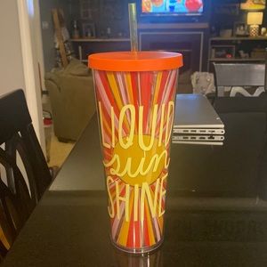Starbucks tumbler w/ straw